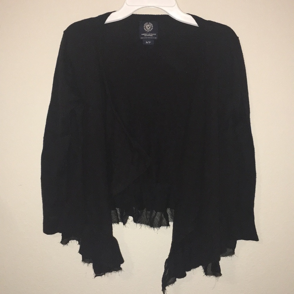 Ruffled cardigan